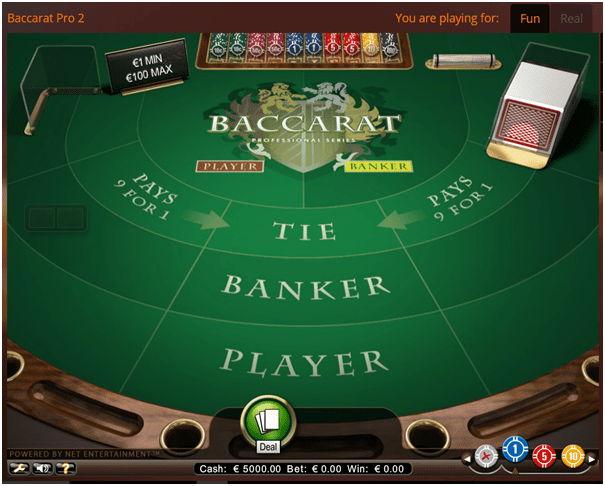 Baccarat game to play