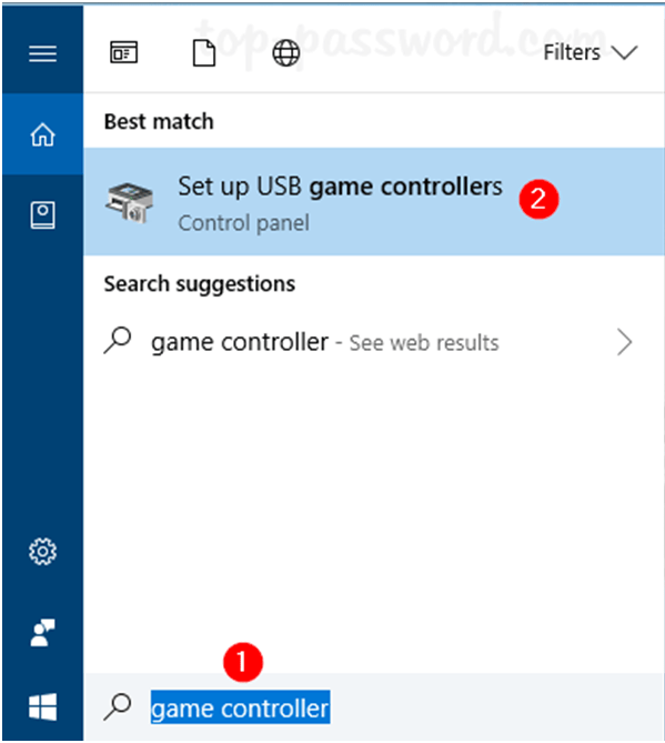 Game controller settings 