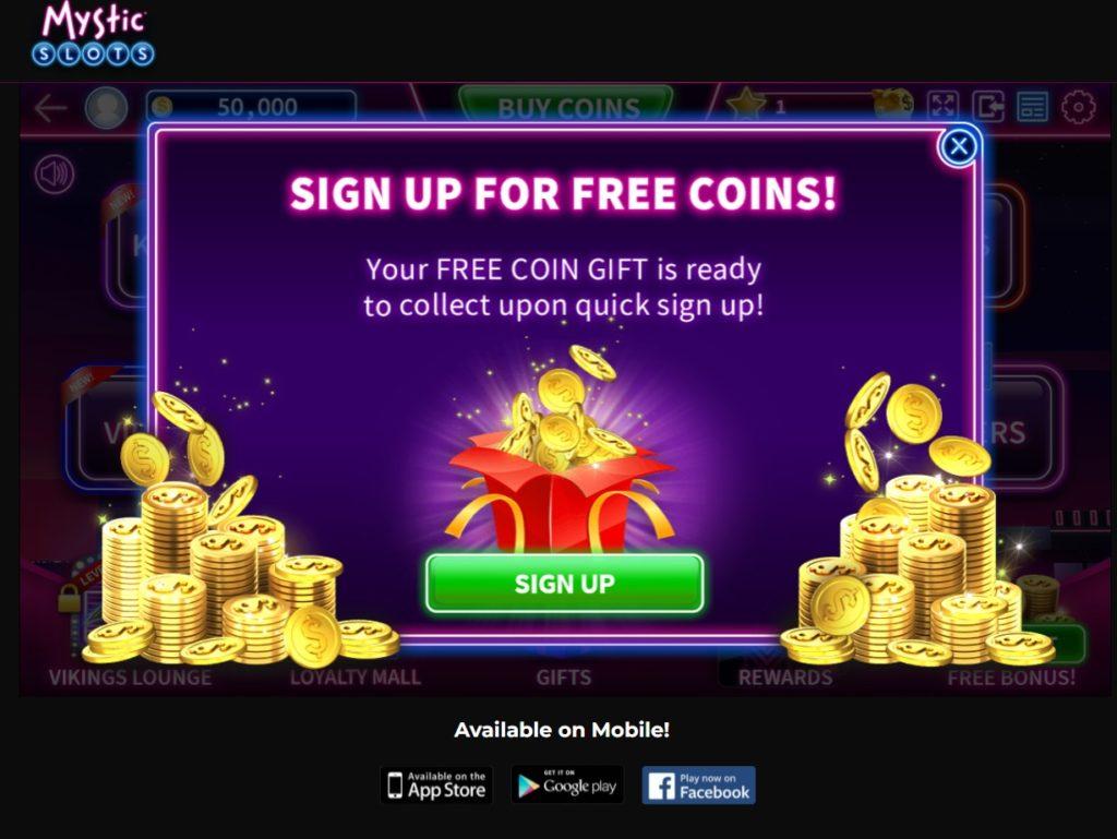 Mystic slots - How to get free coins