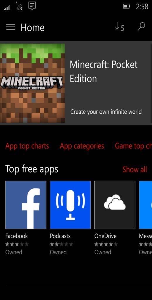 Windows mobile app store